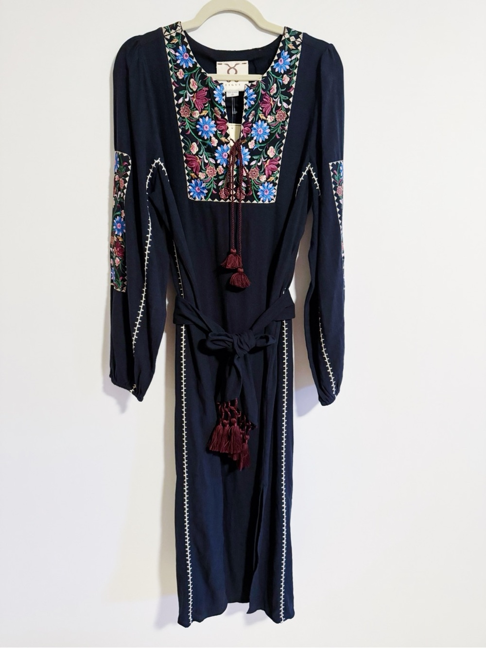 Figue - Joni Long Sleeve Embroidered Maxi Dress